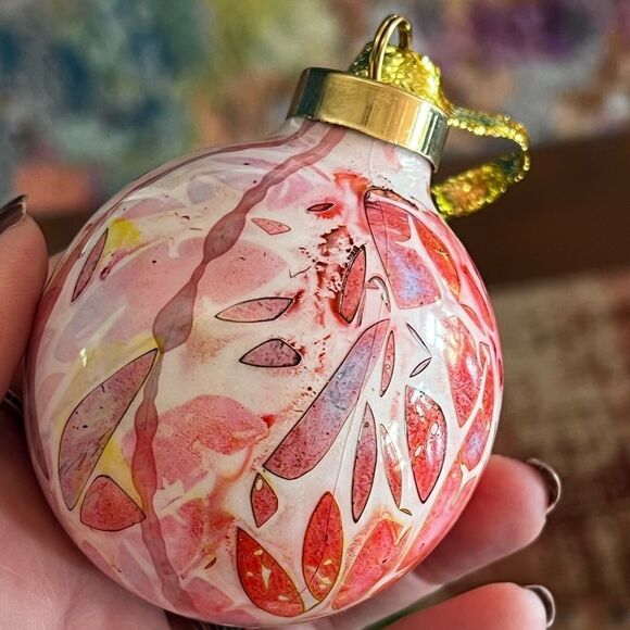 HANDCRAFTED Hand-Painted Porcelain Ornament (Set of 2) - Picture 5 of 5